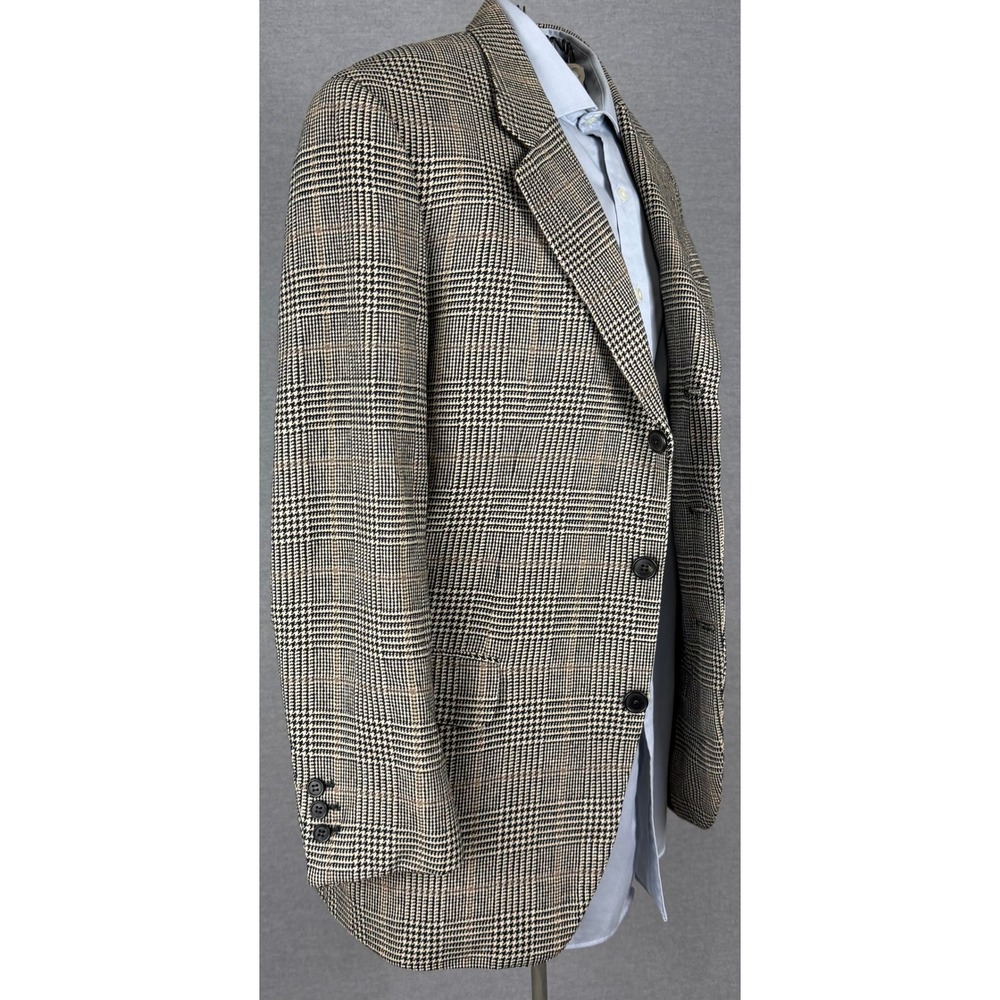 Ermenegildo Zegna Pure Cashmere Blazer Mens 38R Plaid Sport Coat Louis Boston